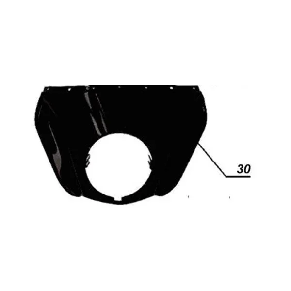 N°30 Apron for metal fairing for the driver windshield (carburetor part)