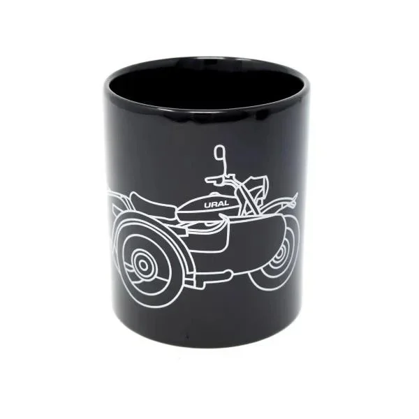 Taza de café Sidecar Ural - Vista lateral de la Ural