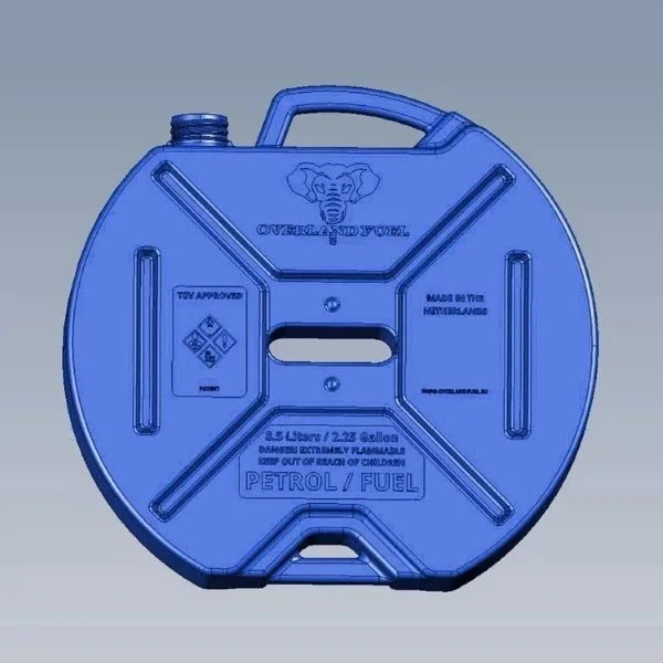 Bidón de agua Overland Fuel, accesorio Overland para sidecar Ural a través de Moto Side Aventure (distribuidor de sidecares Ural)