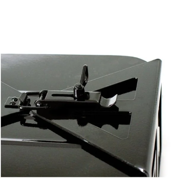 Glossy black box with stand