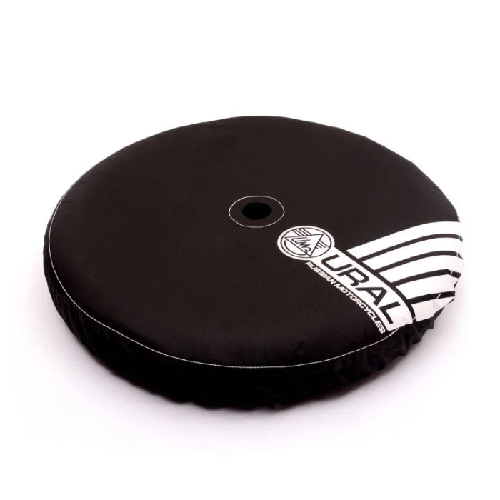 Housse de roue de secours complète noire avec logo (Original Denisov)