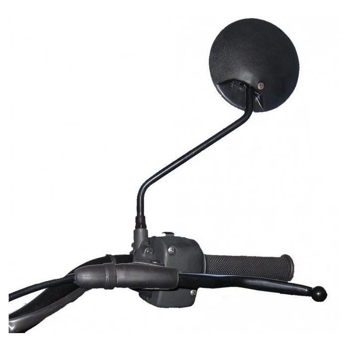 N°23 Rétroviseur noir rond (gauche/droit) pour guidon (pièce carbu)