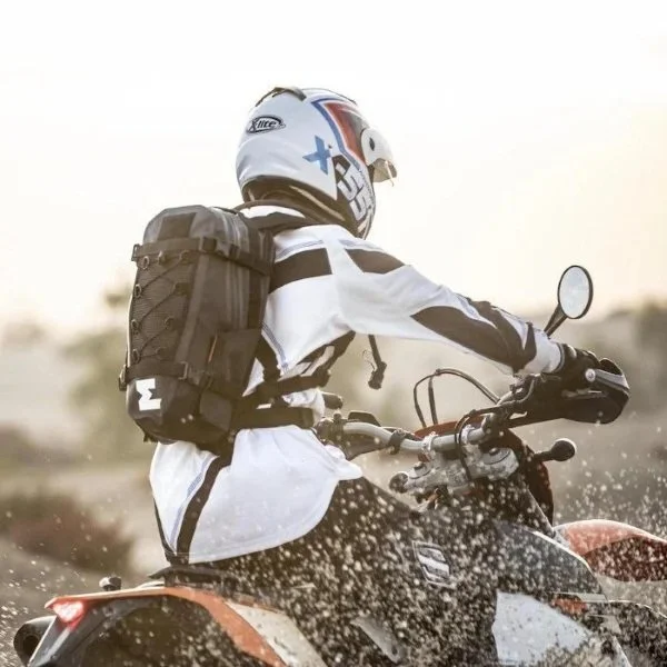 Enduristan Hurricane 15 waterproof rucksack for Ural Motorcycles sidecars