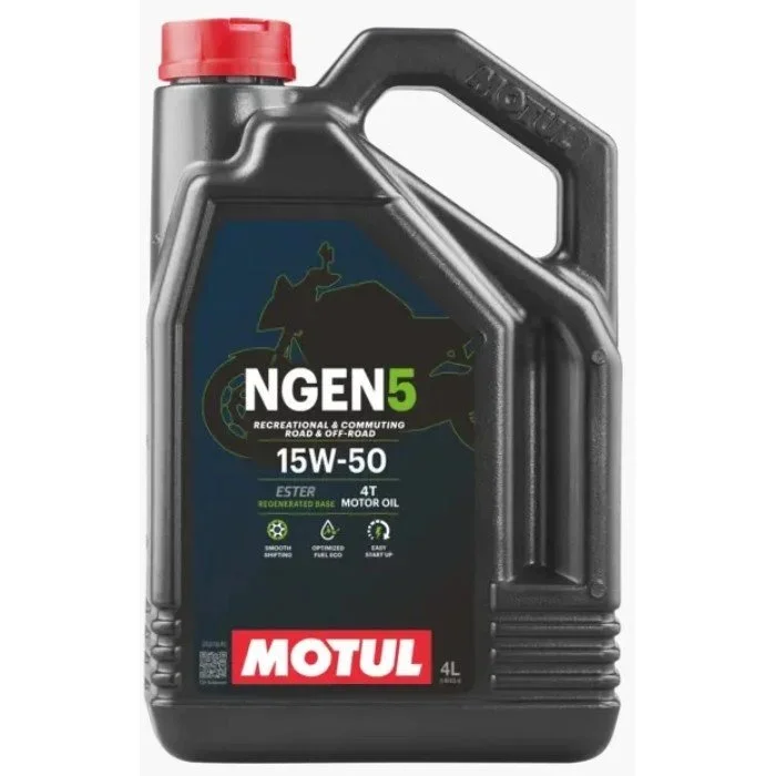 L’huile moteur Motul NGEN 5 15W50 4T est un mélange synthétique durable pour side-cars 4T