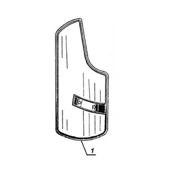 N°1 Leg mudguard, rightside for the leg protection (carburetor part)