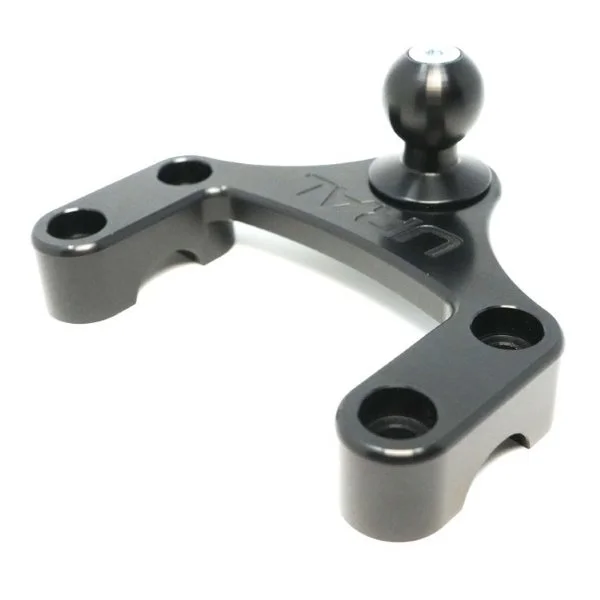 Ural handlebar clamp accessory ball mount is an handlebar accessory for Ural sidecars via Moto Side Aventure