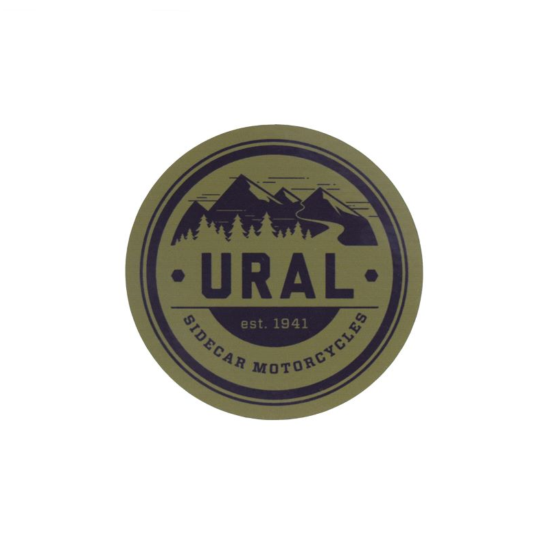 Autocollant "Mountain Escape" 7.5x 7.5 cm vert