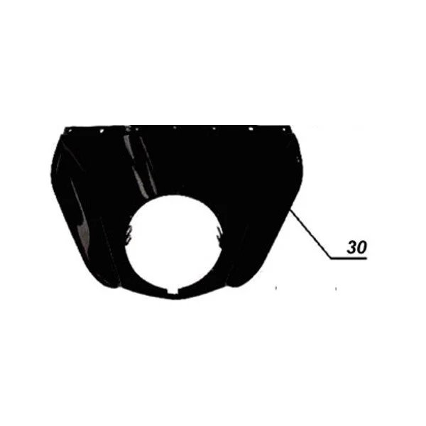 N°30 Couverture pour carénage métallique pour pare-brise conducteur (pièce carbu)