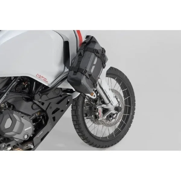 Sacoche de selle Drybag 80 gris/noir, Étanche, 8l, accessoire pour side-car Ural via Moto Side Aventure (concessionnaire sidecar Ural)