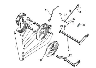 Frein de la roue de side-car - Pièces Carburateurs