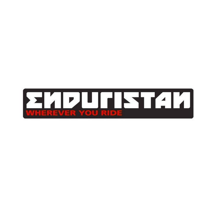 Autocollant Enduristan long résistant, accessoire pour side-car Ural via Moto Side Aventure (concessionaire sidecar Ural)