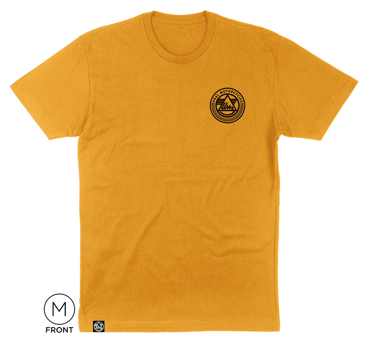 T-SHIRT "Happy sidecars" orange, vetement/life style par Ural via Moto Side Aventure (concessionnaire side car Ural)