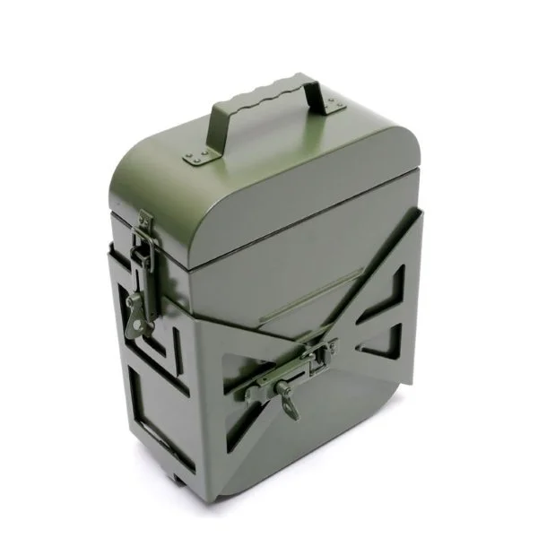 Green box, accessory for Ural sidecar via Moto side aventure (Ural sidecar dealer): 31.5 cm wide, 17.5 cm deep and 40.5 cm high.