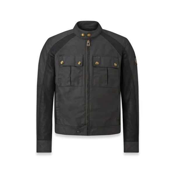 Belstaff Temple jacket in black waxed cotton, ideal for adventures on a Ural sidecar