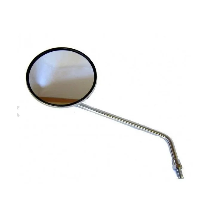 Mirror chrome leftside for the handlebar, original Ural carburetor sidecar models, via Moto Side Aventure, Ural sidecar dealer