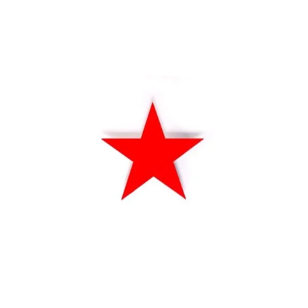 Small red star, accessory for Ural sidecar via Moto Side Aventure (Ural sidecar dealer)
