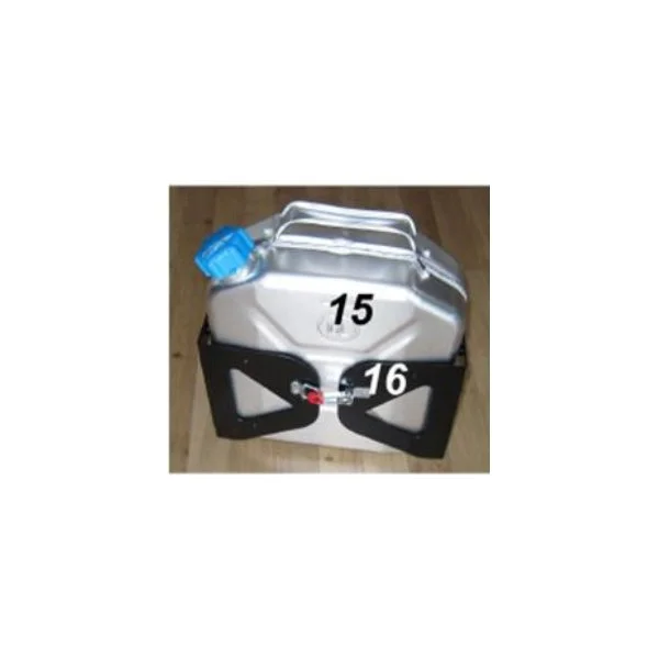 Jerrycan aluminium avec support