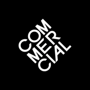 Black background with white stylized text saying "COMMON MATERIAL."