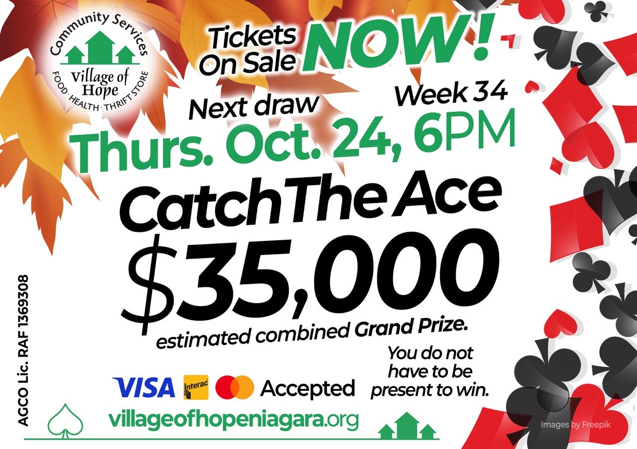 Week 34 of Village of Hope Niagara's Catch The ACE Thursday October 24