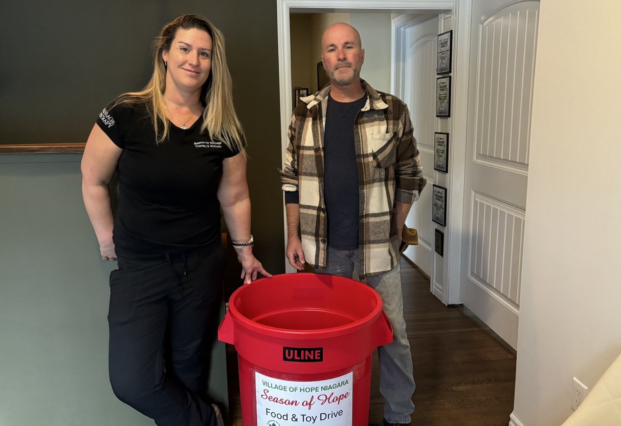 Village of Hope Niagara is grateful for the support of Beamsville Massage Therapy & Wellness and their collection of Food & Funds