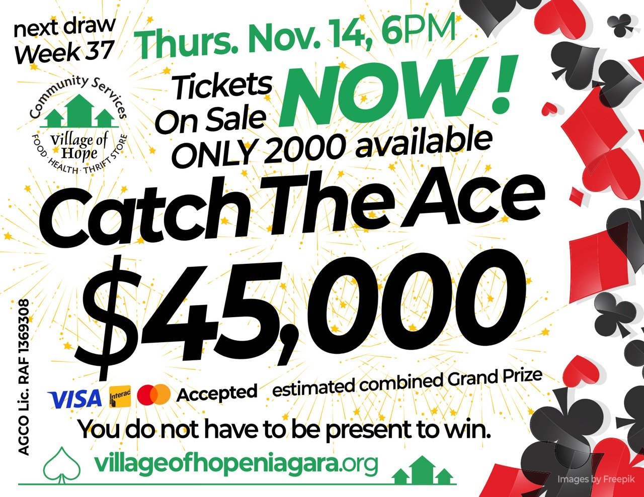 Week 37 of Village of Hope Niagara's Catch The ACE Thursday November 14