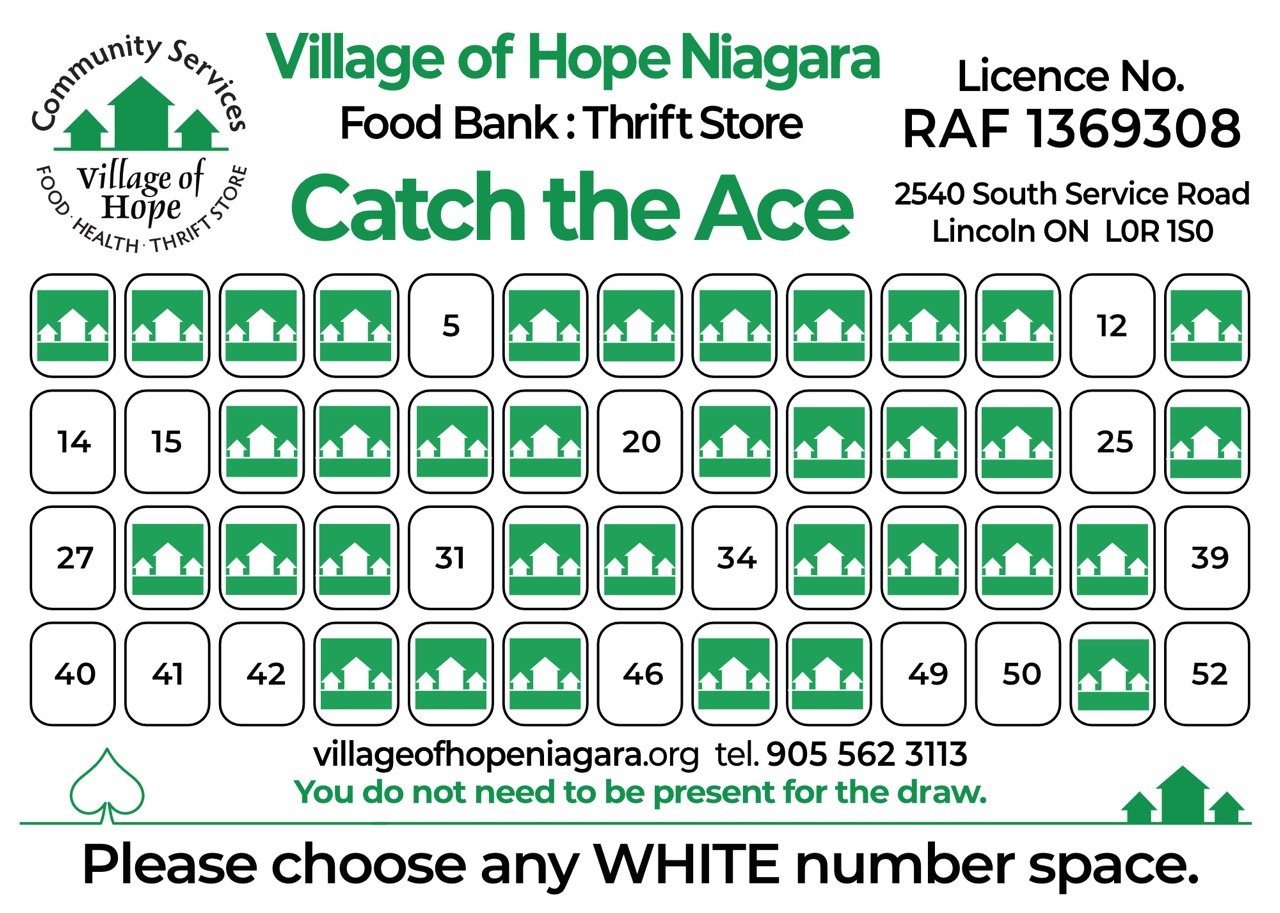 Week 37 of Village of Hope Niagara's Catch The ACE Thursday Nov 14
