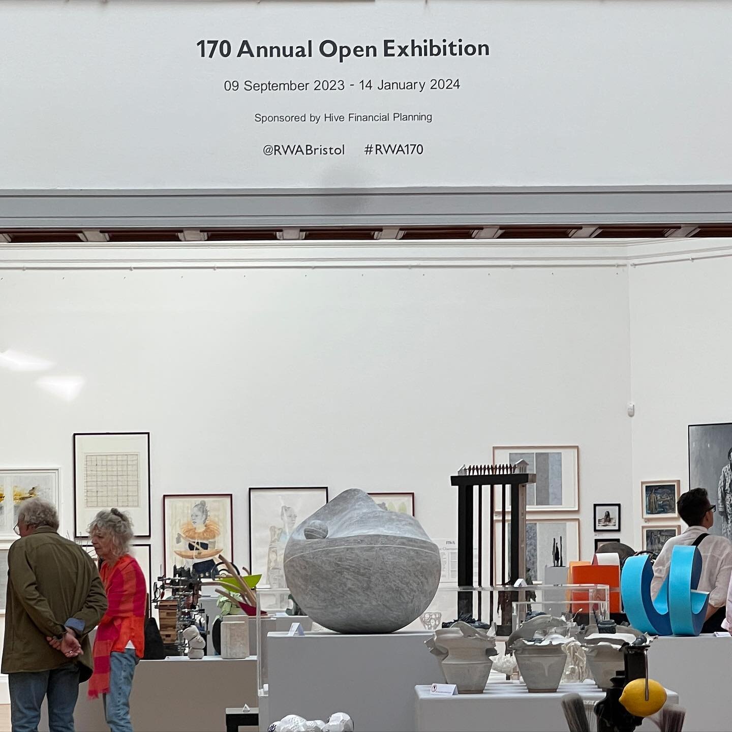 Well, well, well!  Look what greeted me this afternoon. Arrived for the Varnishing Day at the annual RWA exhibition (170 anniversary) and there is my sculpture right there greeting me!  So chuffed as it&rsquo;s been a some what tricky year, so a litt