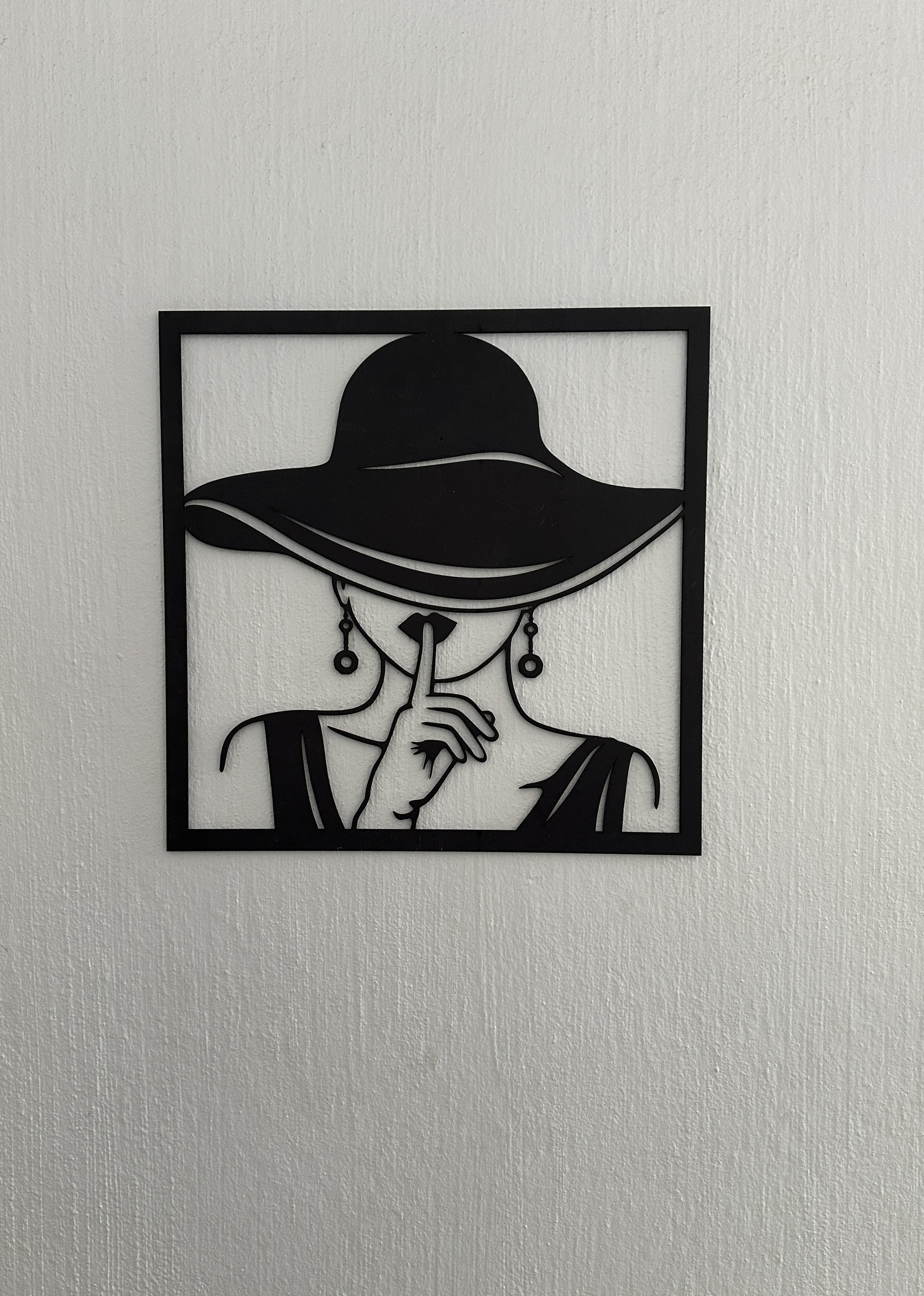 Modernistic mystigue woman acrylic cut out wall art.