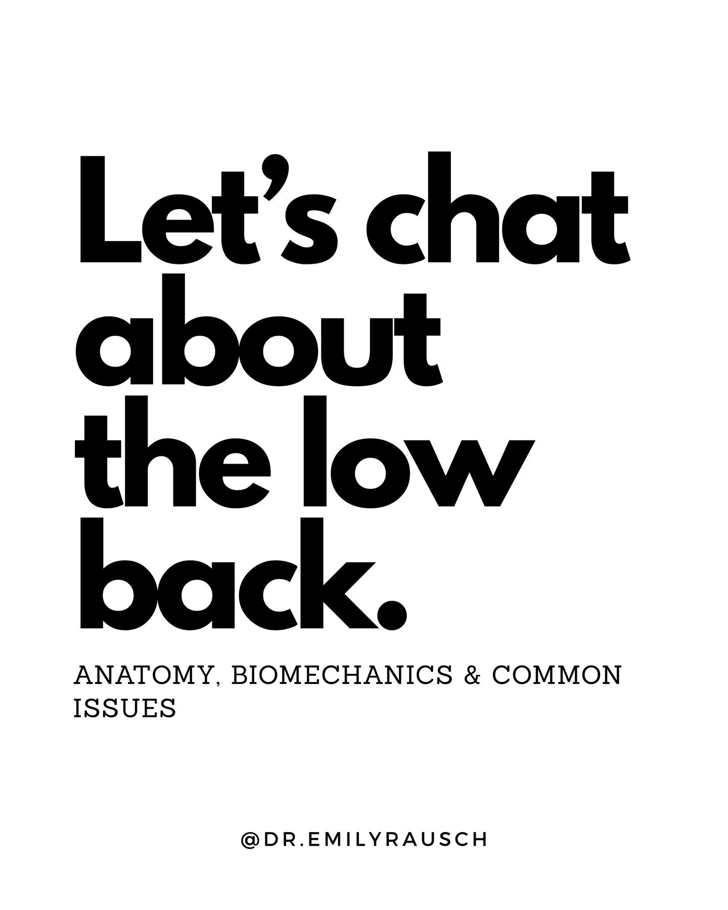 If someone is going to panic about a body area being in pain, it’s likely going to be the low back. 
Part of this is because the messaging around the low back is so fear based. 
IDK how many times I’ve heard “be careful, don&rsquo