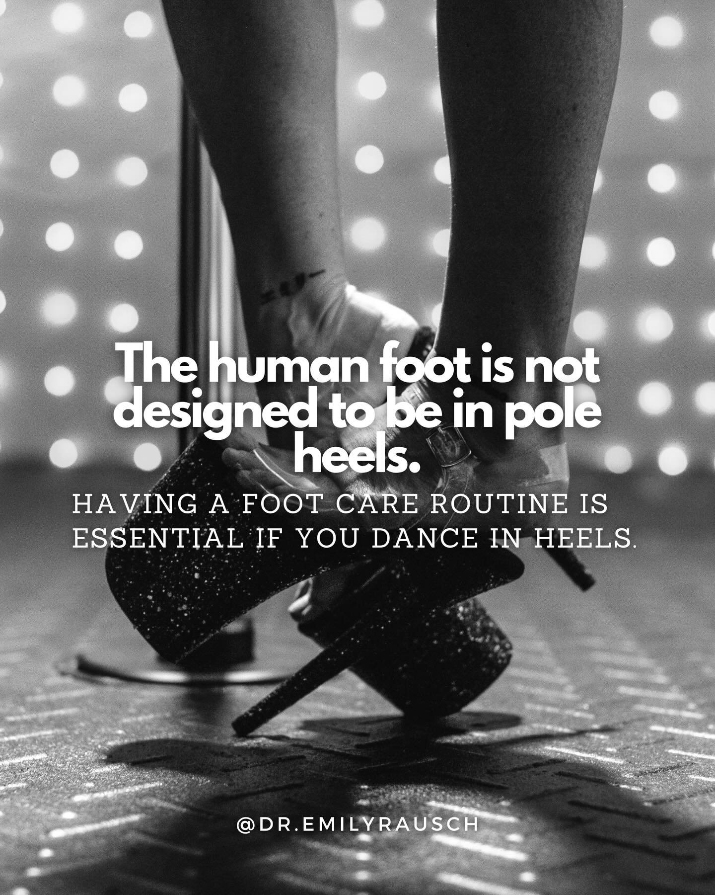 If you dance in heels, taking care of your feet needs to be part of your Meatsuit Maintenance routine. 

Actually it should be part of everyone&rsquo;s routine as your feet are a very important part of your body. 

In addition to the exercises shared