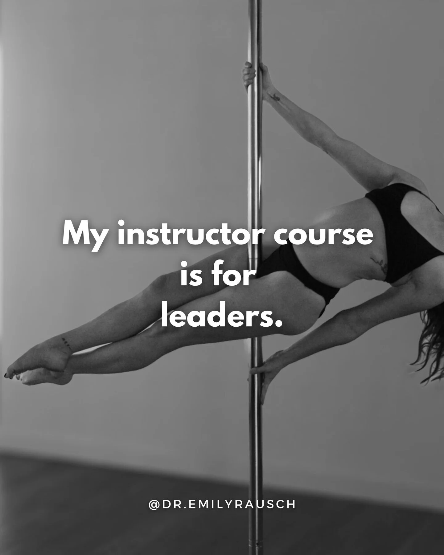 Teaching pole is more demonstrating movement. 

Or being a good dancer yourself. 

Unfortunately, this is often all that is required for someone to be an instructor. 

But teaching pole is so much more.

It&rsquo;s understanding progression. Load. Ad