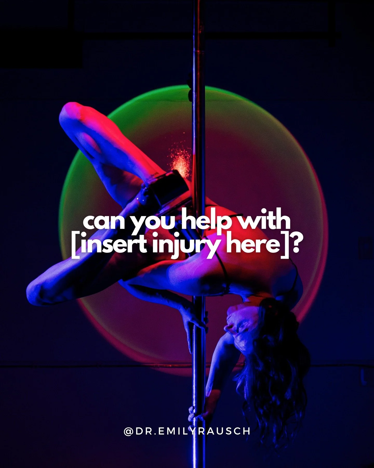 I get asked this question a lot and the answer is typically yes. 

I'm an expert (with several degrees) in musculoskeletal injuries. 

I specialize in rehab for pole dancers and have worked with pole dancers of all levels to recover from a plethora o
