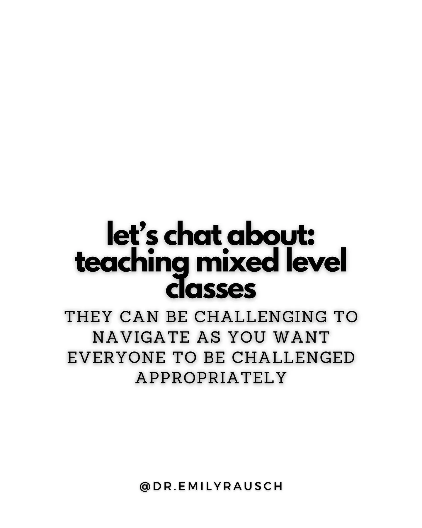 How I approach teaching mixed level classes so I don't feel like I'm running around like a chicken with my head cut off. 

reminder that the interest list for my instructor is open for another 48 hours!

by being on it, you'll be able to enroll in th