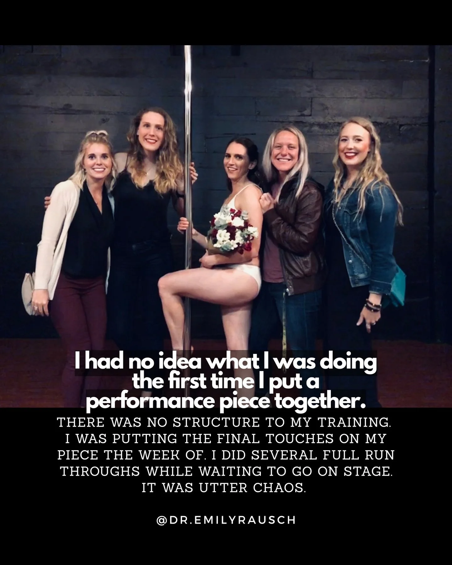 After YEARS of avoiding performing because I didn&rsquo;t want to deal with the body f*ckery, I stepped on stage last fall. 

But instead of approaching this performance with a dream &amp; a tiny outfit, I sat down and mapped out my training. 

And I
