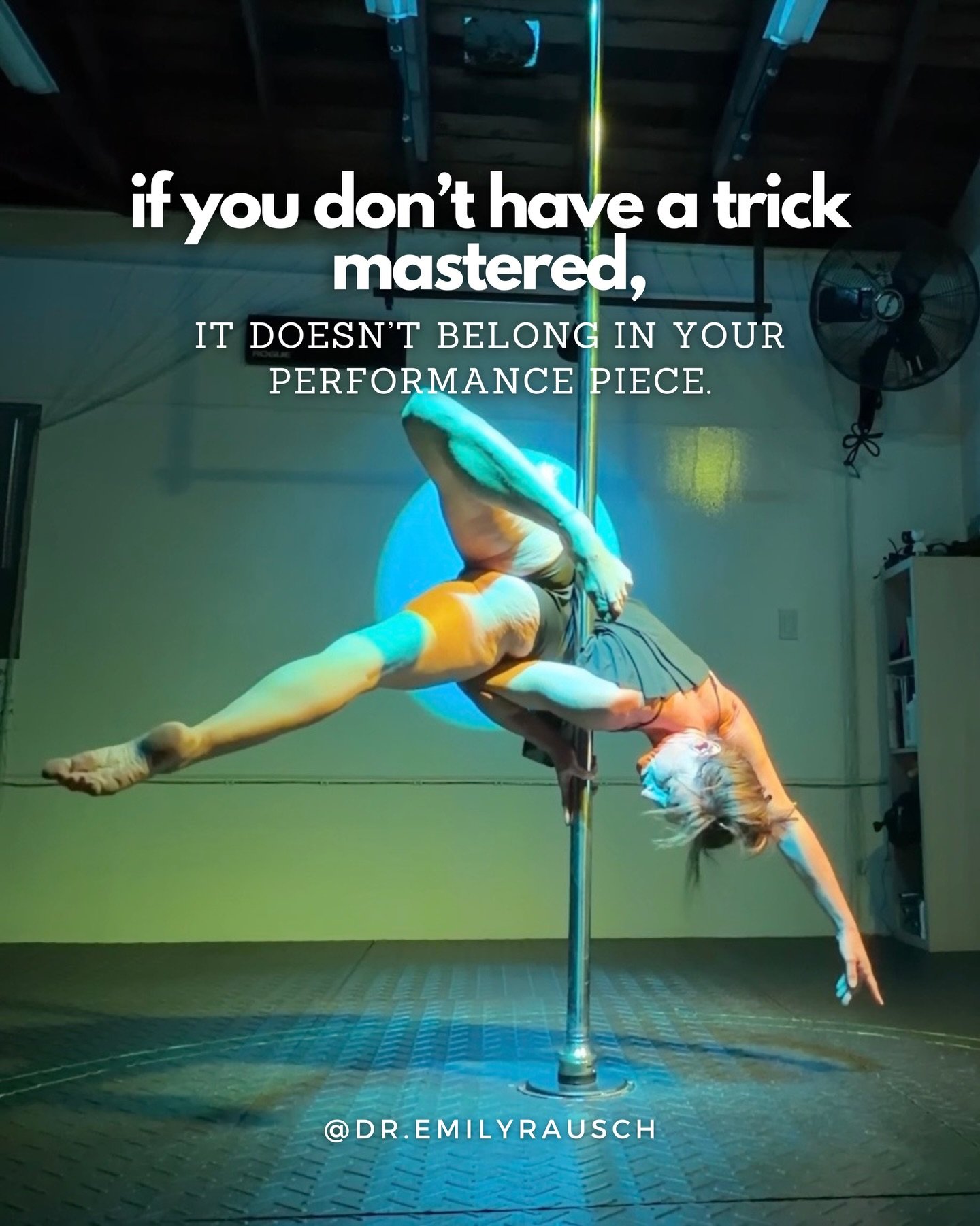 Putting a piece together PLUS learning new tricks to put in it is a 🚫hard no🚫.   Performance/competition prep work is intense.

You will be repeatedly performing all the moves while working on your stage presence.

This alone is a LOT.

Choosing to