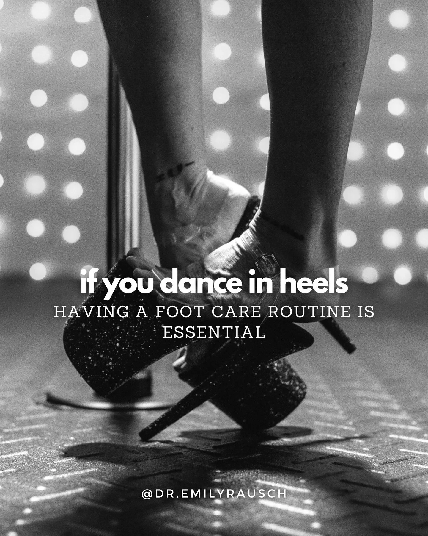 If you dance in heels, taking care of your feet needs to be part of your Meatsuit Maintenance routine. 

Actually it should be part of everyone&rsquo;s routine as your feet are a very important part of your body. 

In addition to the exercises shared