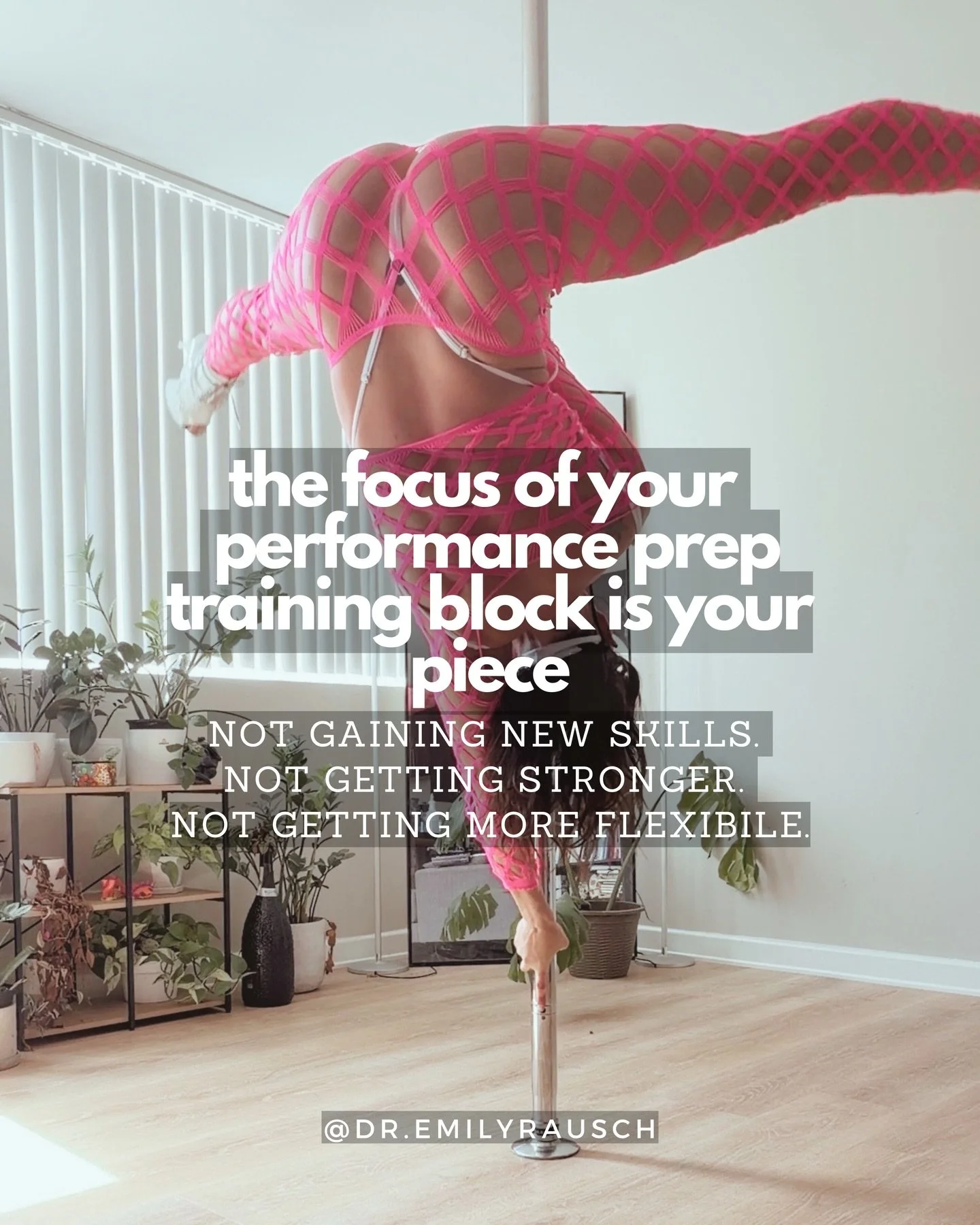 I yapped about the 4 biggest mistakes I see pole dancers make during their performance prep in the latest episode of the Pole Performance Podcast. 

Listen 🎧to it wherever you listen to podcasts