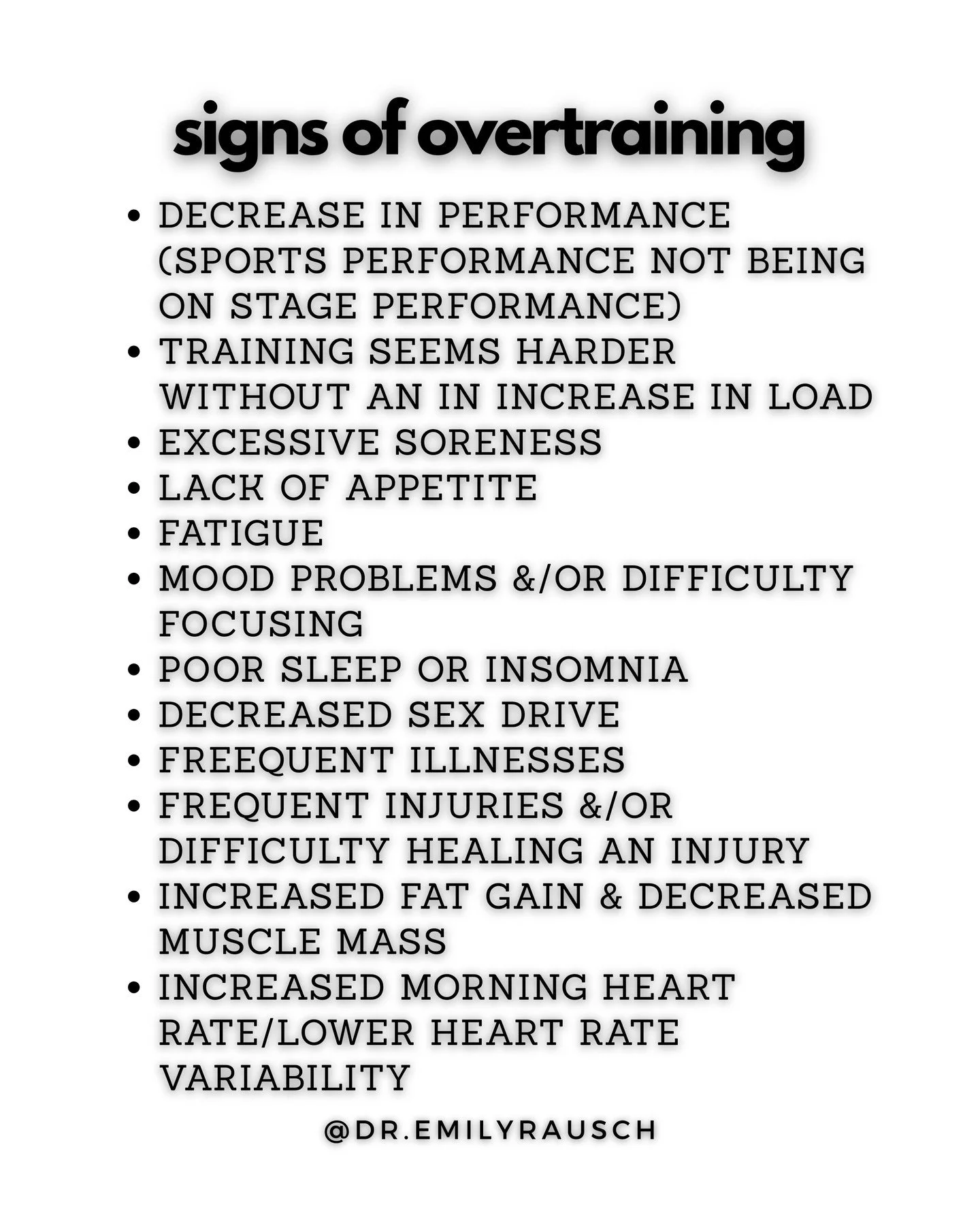 Wondering if you're overtraining?

Here's a list of possible symptoms that can indicate that you are. 

Reminder that more training is not better. Better training is better. 

And the best training plan is one that is appropriate for your goals &amp;