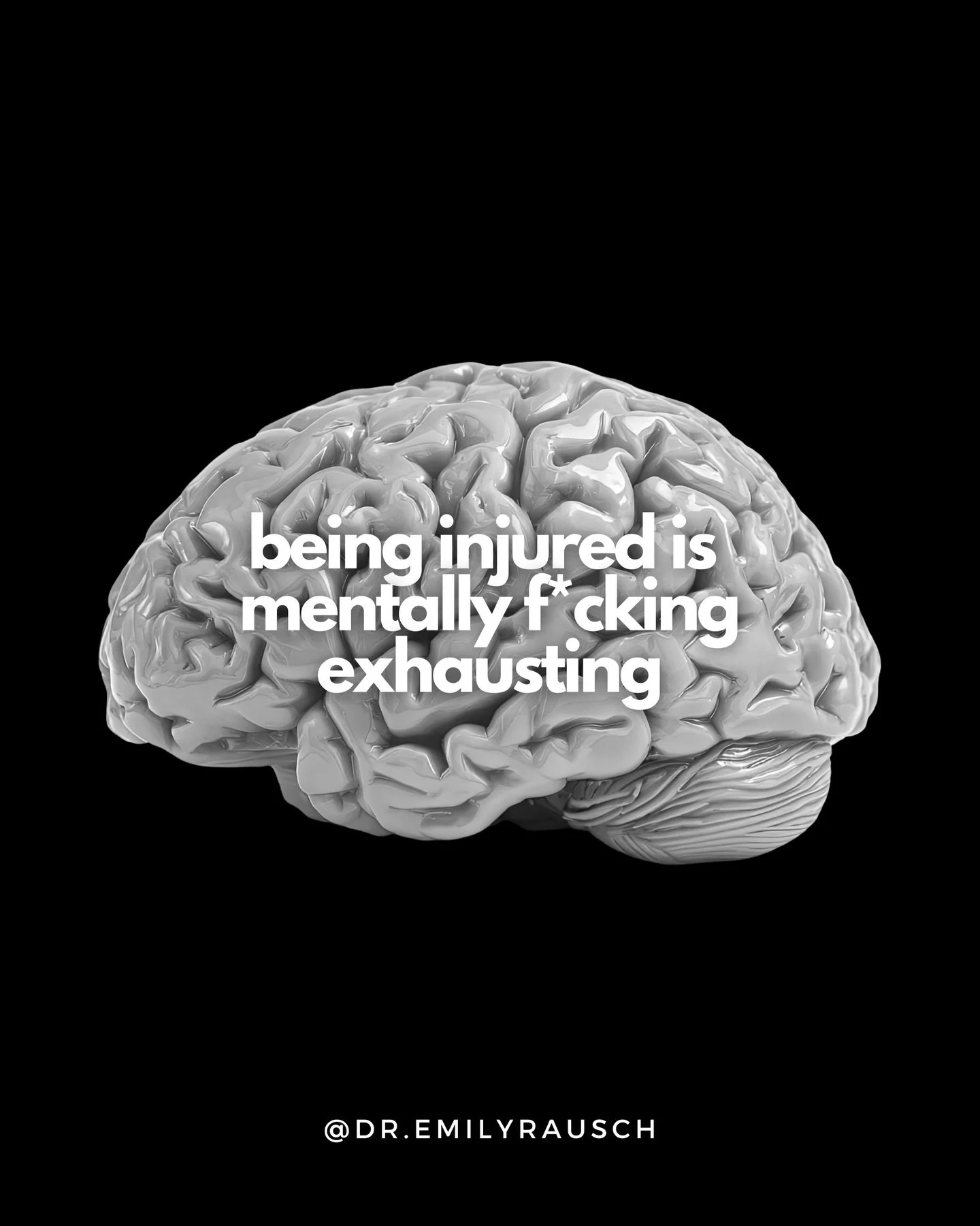 Being injured isn&rsquo;t just being in physical pain.
 It&rsquo;s lying awake at night, wondering if you&rsquo;ll ever trust your body again.
 The mental math during class.
 The constant stream of questions running in your brain. 

Battling the deep