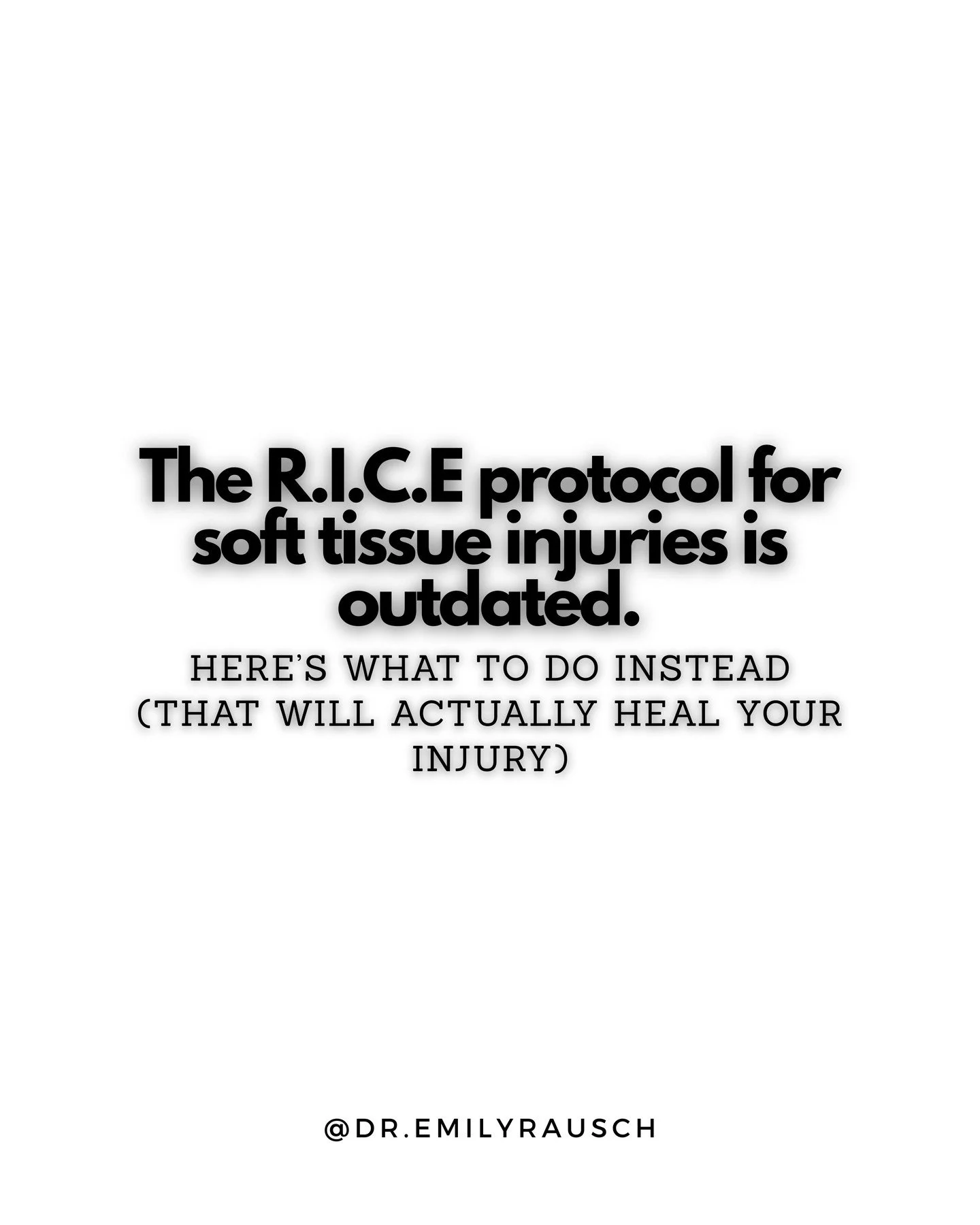 The reason your injury won&rsquo;t heal is because you&rsquo;re following outdated treatment advice. 

And this is not your fault in any way shape or form. You&rsquo;re following your doctor&rsquo;s orders. 

But if your doctor doesn&rsquo;t speciali