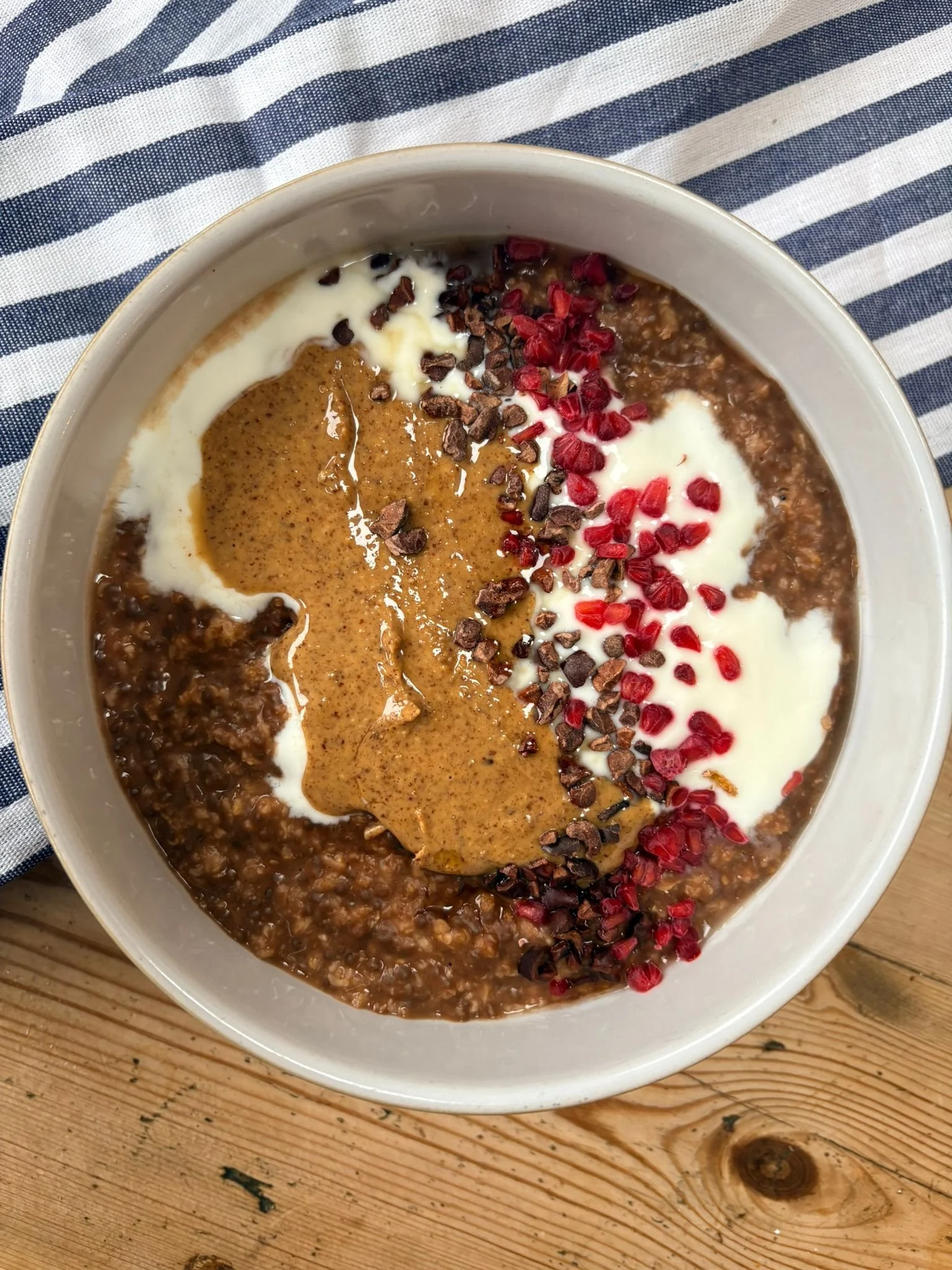 slow chocolate porridge