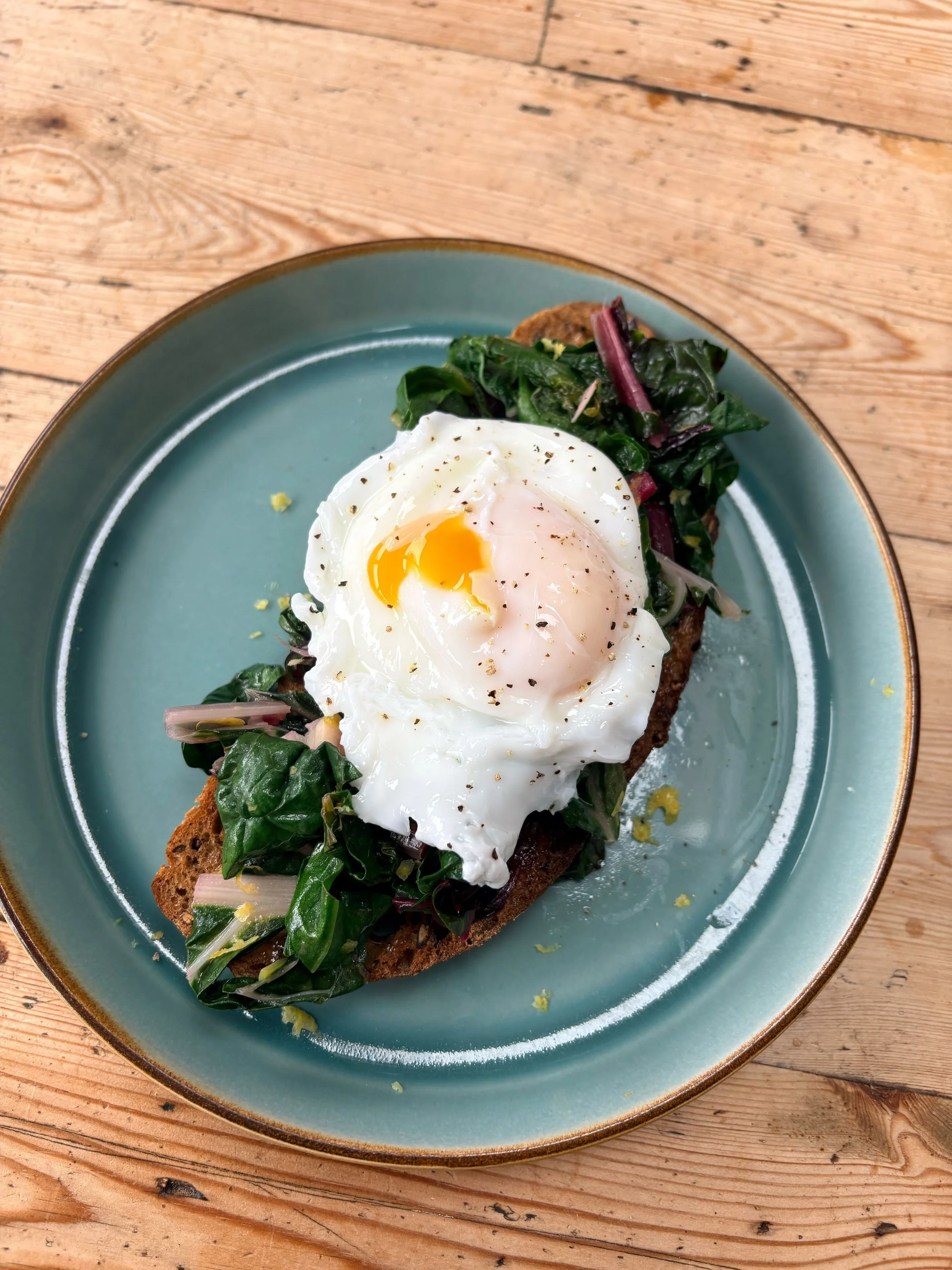 Spring Greens on Toast