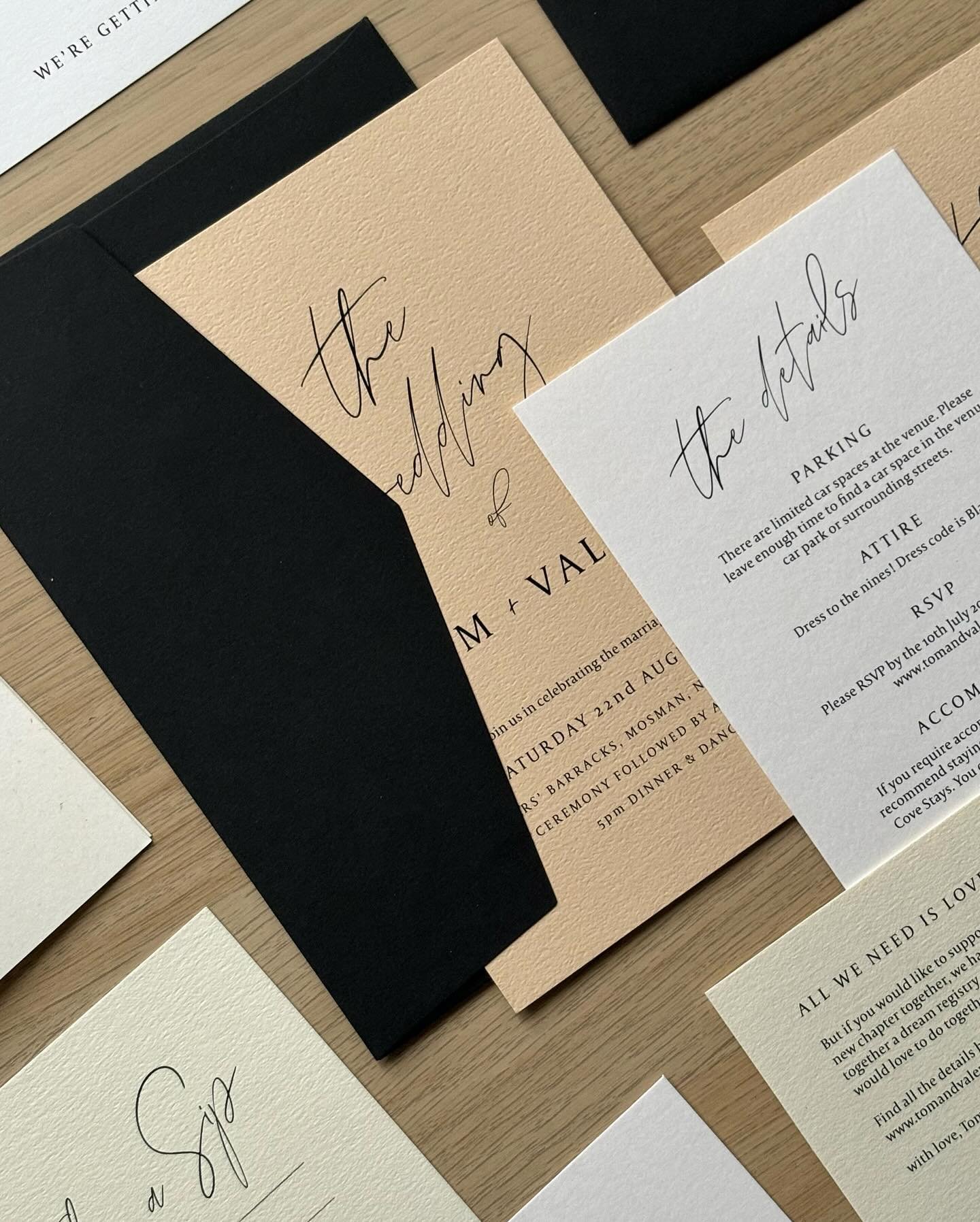 This one&rsquo;s for the modern romantics! 🤍🥖 This &lsquo;French Beige&rsquo; suite is the newest Semi-Custom event stationery suite that is available from my website now.

Semi-custom suites are stationery suites that have been pre-designed so you