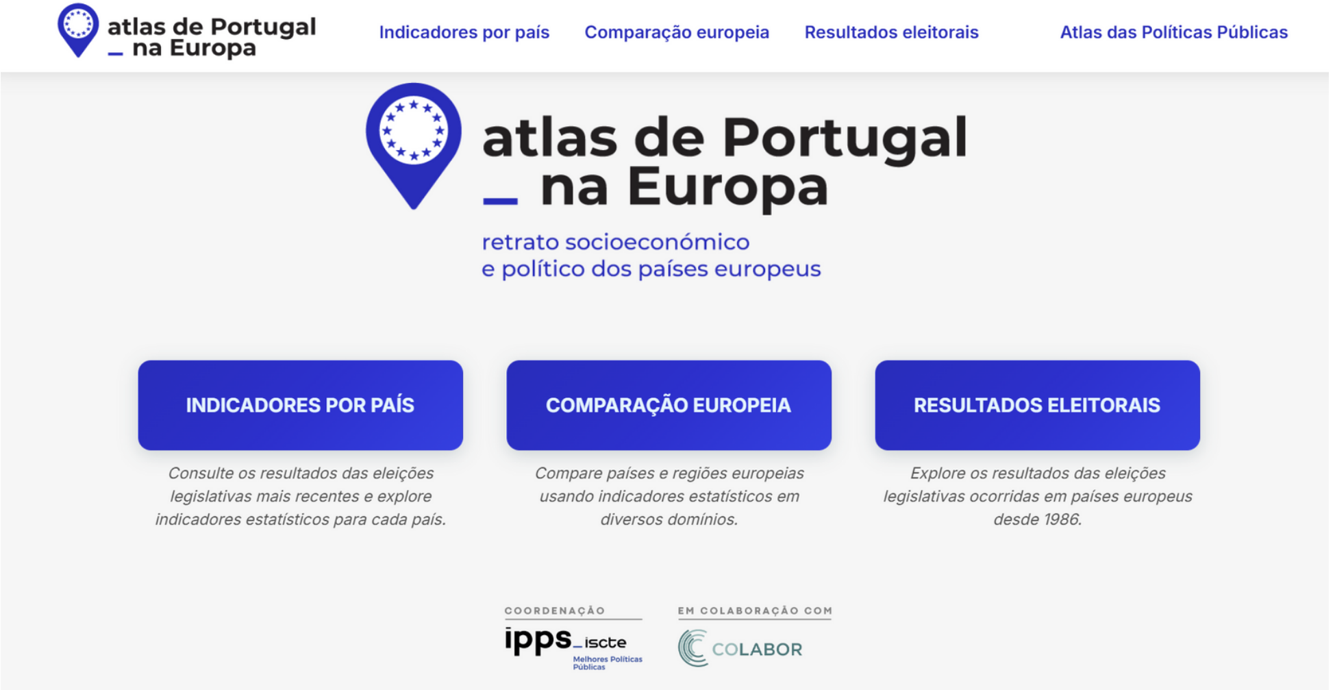 CoLABOR desenvolve Atlas de Portugal na Europa para o IPPS-Iscte