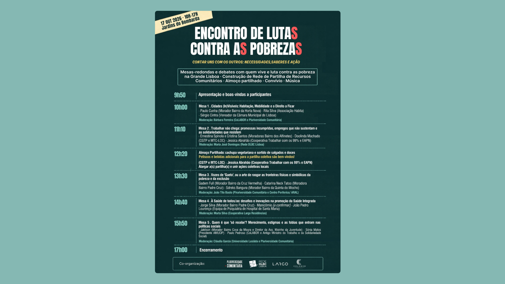 Encontro de Lutas Contra as Pobrezas promove debate sobre desigualdades e ação coletiva&nbsp;