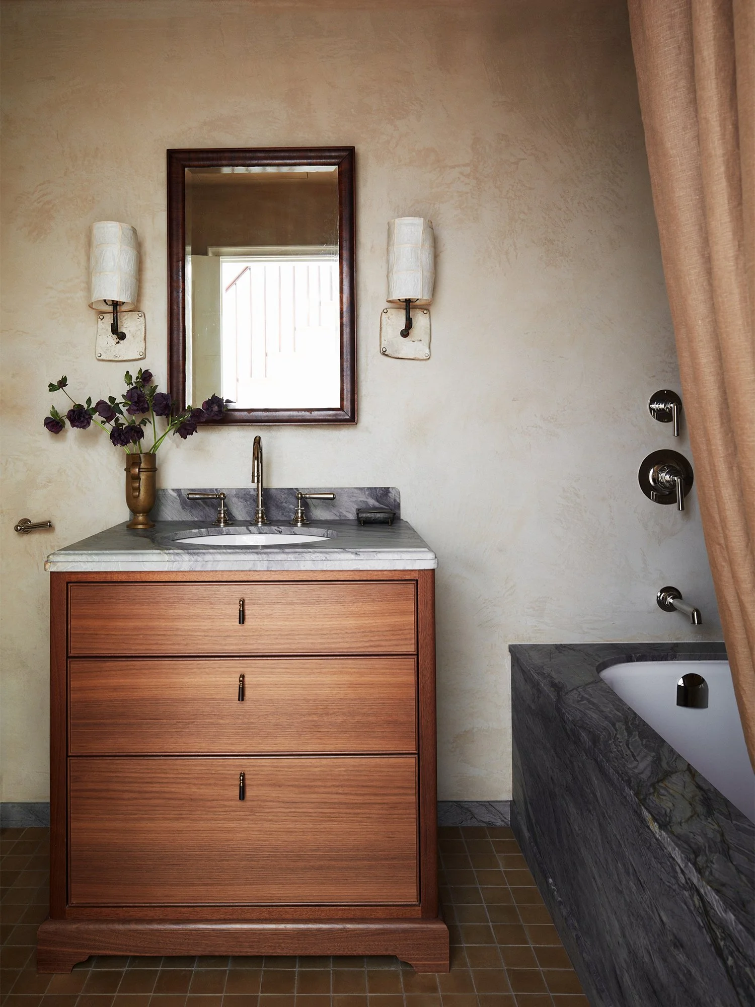 Bathroom with tub.
