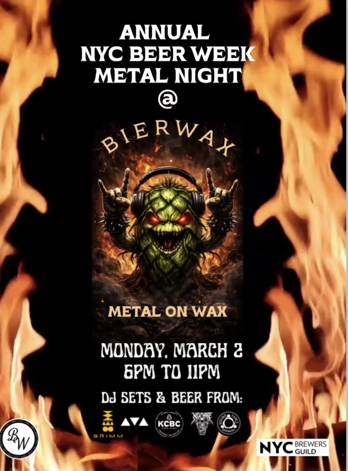 Bierwax Annual Beer Week Metal Night