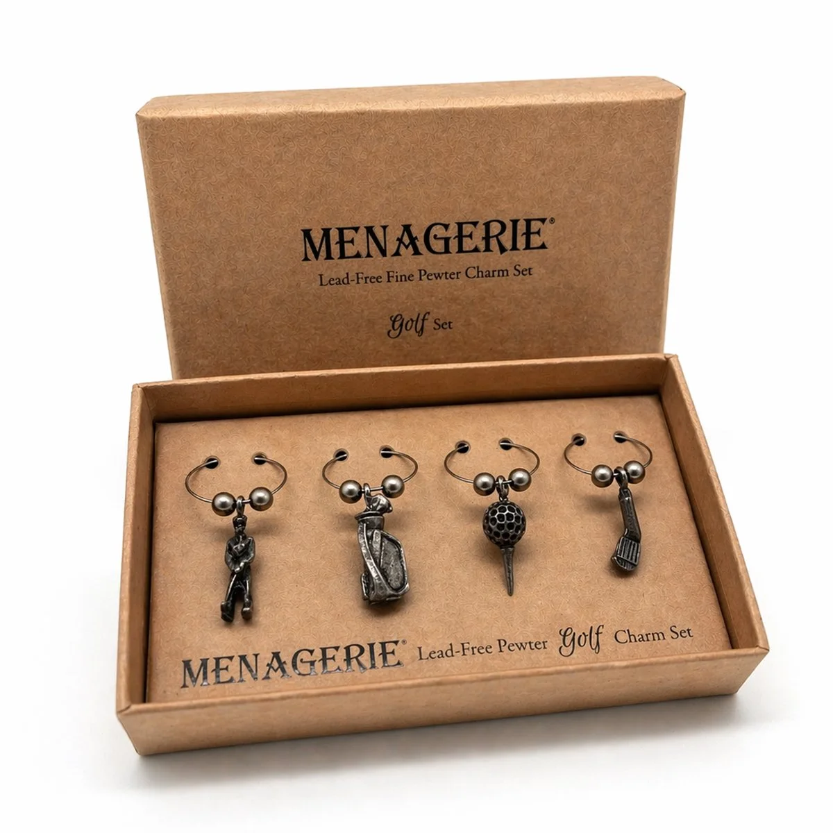 Lead-Free Pewter Charm Set - Golf Set