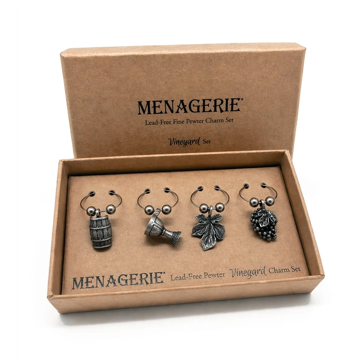 Lead-Free Pewter Charm Set - Vineyard Set