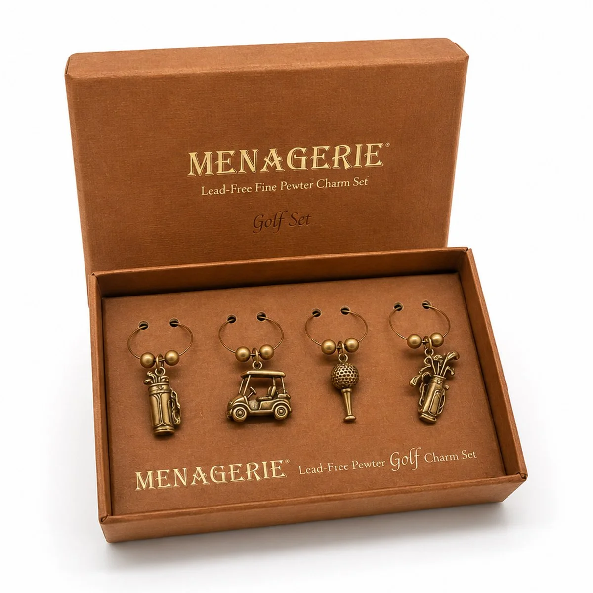 Antique Gold Plated Charm Set - Golf.jpg